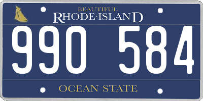 RI license plate 990584