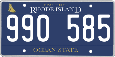 RI license plate 990585
