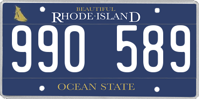 RI license plate 990589
