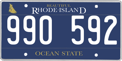 RI license plate 990592