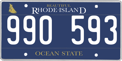 RI license plate 990593
