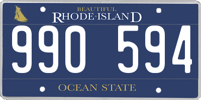 RI license plate 990594