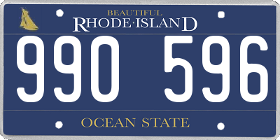 RI license plate 990596