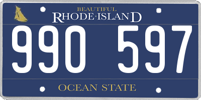 RI license plate 990597