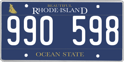 RI license plate 990598