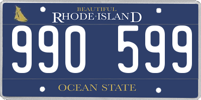 RI license plate 990599