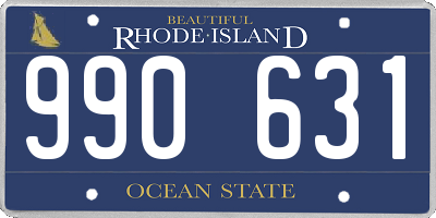 RI license plate 990631