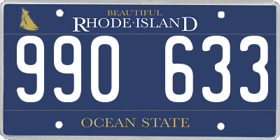 RI license plate 990633