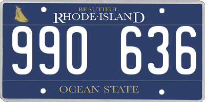 RI license plate 990636