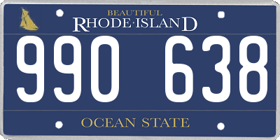 RI license plate 990638