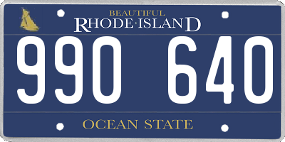 RI license plate 990640