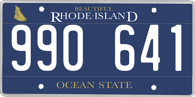 RI license plate 990641