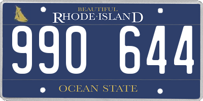 RI license plate 990644