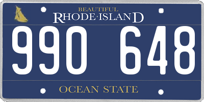 RI license plate 990648