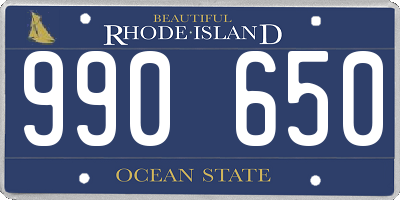 RI license plate 990650