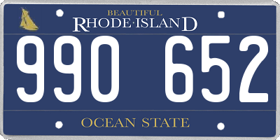 RI license plate 990652