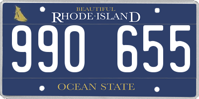 RI license plate 990655