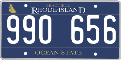 RI license plate 990656