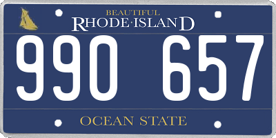 RI license plate 990657