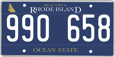 RI license plate 990658