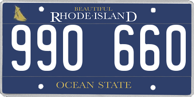 RI license plate 990660