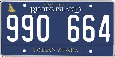 RI license plate 990664