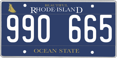 RI license plate 990665