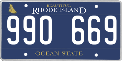 RI license plate 990669