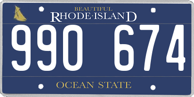 RI license plate 990674