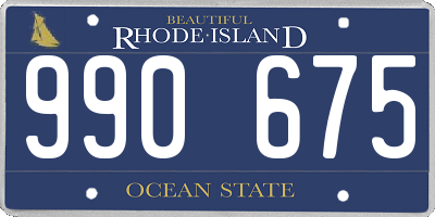 RI license plate 990675