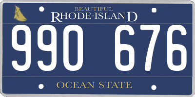 RI license plate 990676