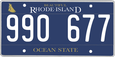 RI license plate 990677