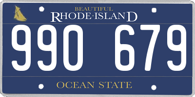 RI license plate 990679