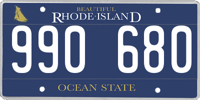 RI license plate 990680