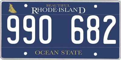 RI license plate 990682