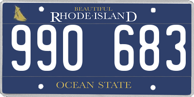 RI license plate 990683