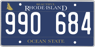RI license plate 990684