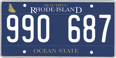 RI license plate 990687