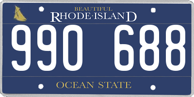 RI license plate 990688
