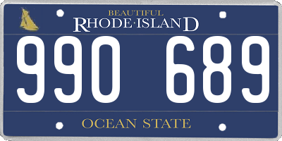 RI license plate 990689