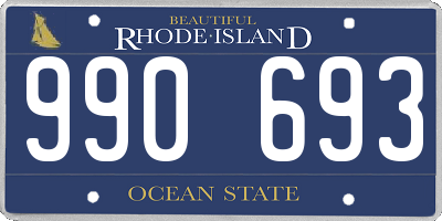 RI license plate 990693