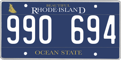 RI license plate 990694