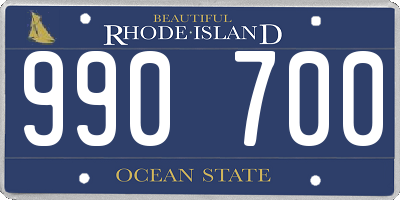 RI license plate 990700