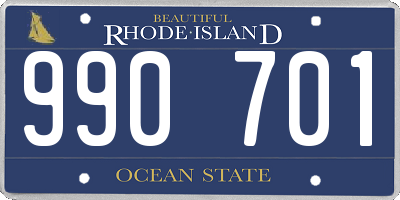 RI license plate 990701