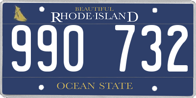 RI license plate 990732