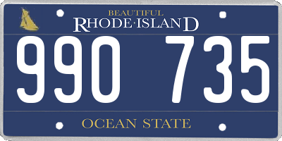 RI license plate 990735