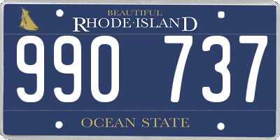 RI license plate 990737