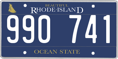 RI license plate 990741