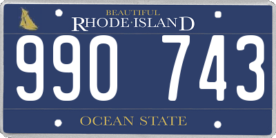 RI license plate 990743