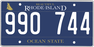 RI license plate 990744